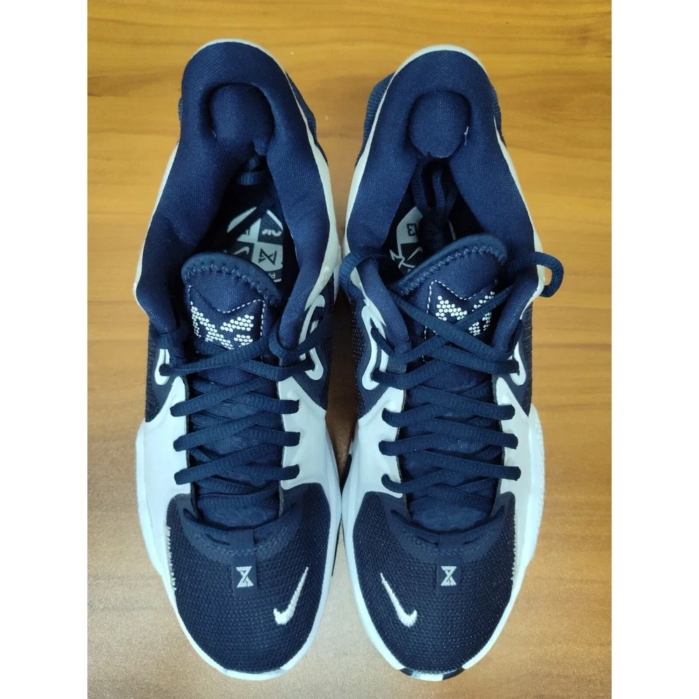 Nike Boy's‎ PG 5 Basketball Shoes da7758-401 Navy Blue White Sz 6